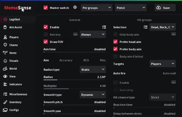 Memesense Cheat